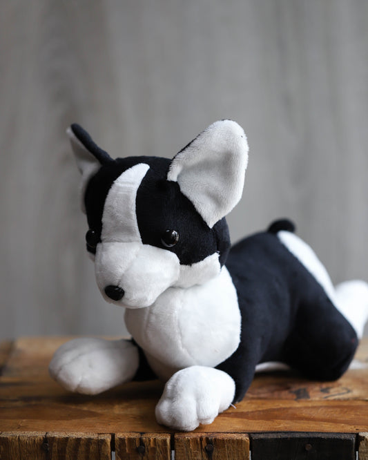 Black & White Dog Plushie