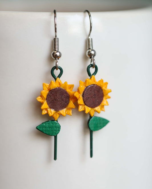 Sunflower Origami Earrings