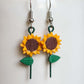 Sunflower Origami Earrings