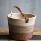 Small Tan/Pink Basket