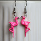 Pink Flamingo Origami Earrings