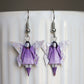 Purple Fairy Origami Earrings