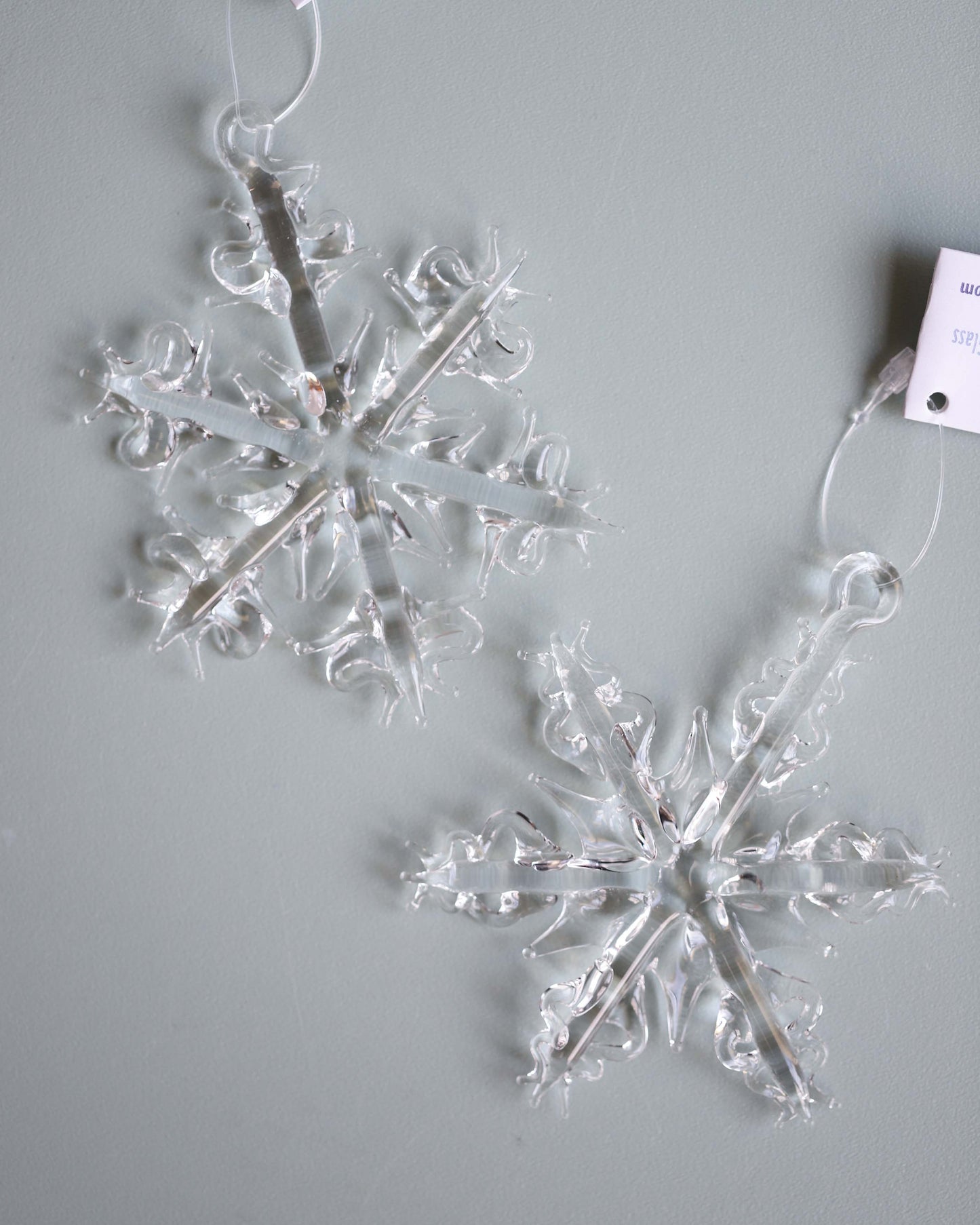 Clear Glass Snowflake