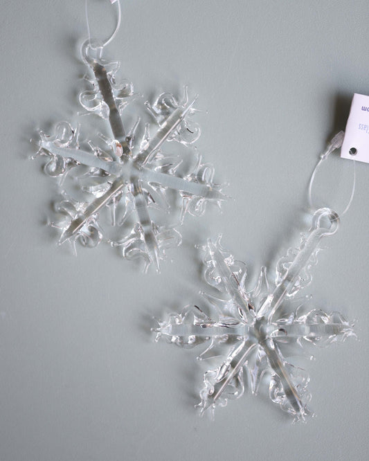 Clear Glass Snowflake