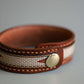 Leather Bracelet with Webbing
