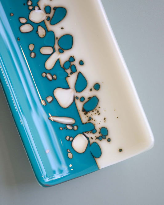 Turquoise & Ivory Channel Plate