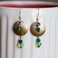 Circle Green Jewel Earrings