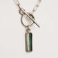 Green Tourmaline and Silver Necklace