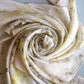 Eco Dyed Light Yellow Silk Scarf