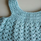 Teal & Mustard Crocheted Dress