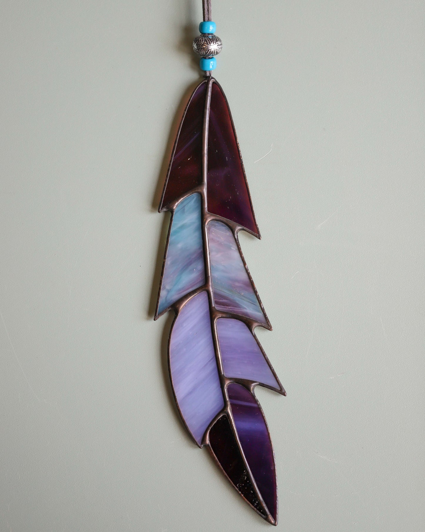 Purple Stained Glass Feather