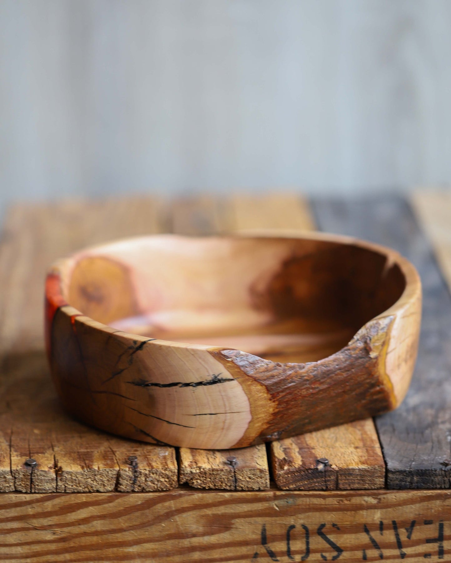 Apple Wood & Epoxy Bowl