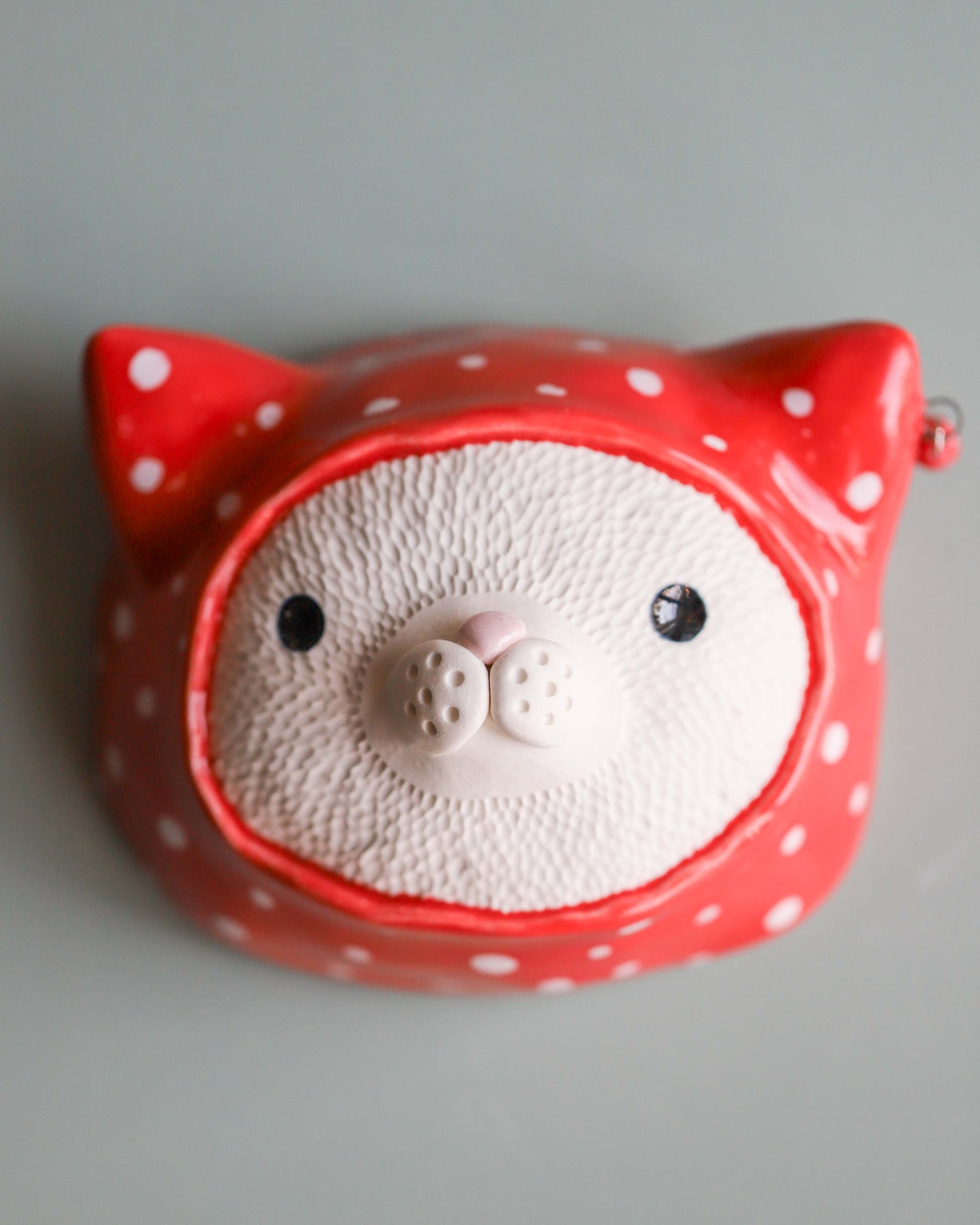 Mushroom Suit Cat Wall Pillow