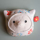 Flower Suit Cat Wall Pillow