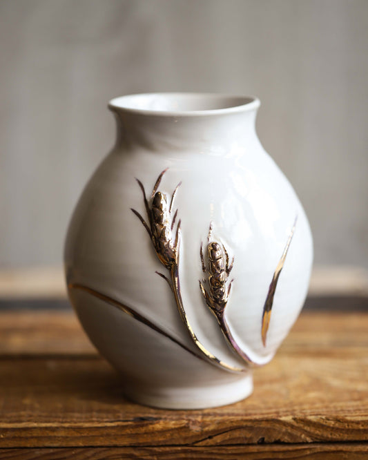 Golden Wheat Vase