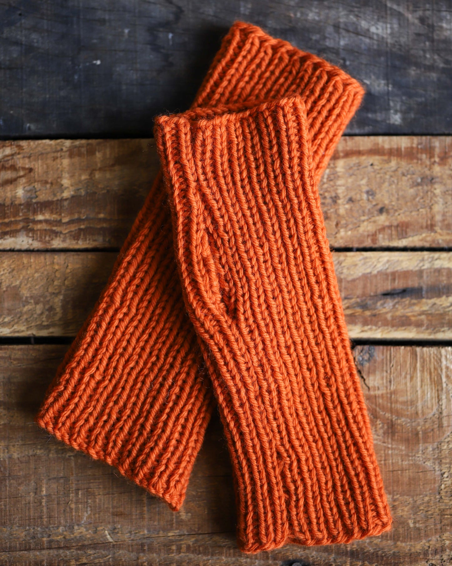 Fingerless Gloves, Orange