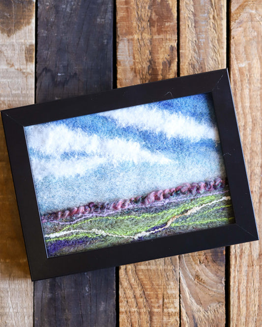 Black Framed Felted Landscape