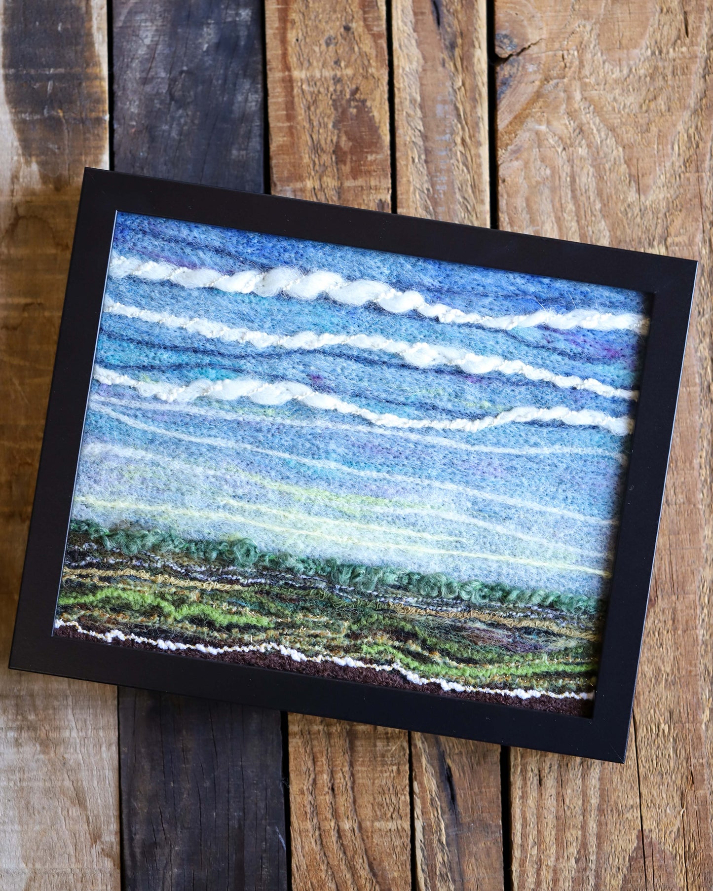 Black Framed Felted Landscape