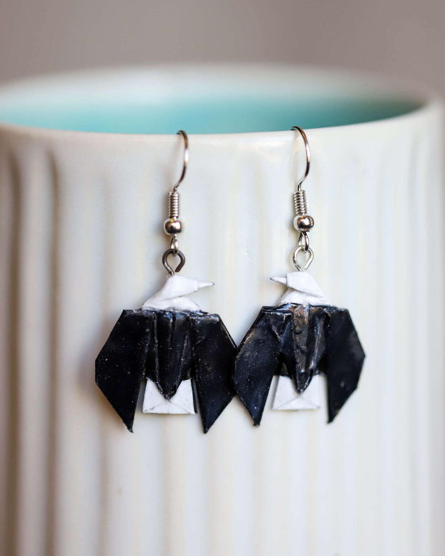 Origami Eagle Earrings