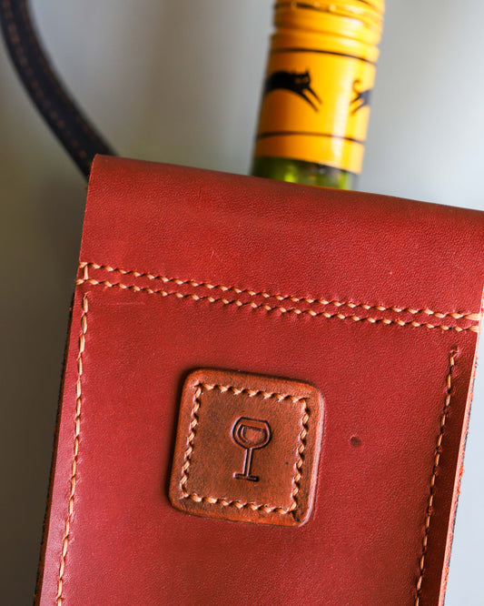 Leather Wine Bag