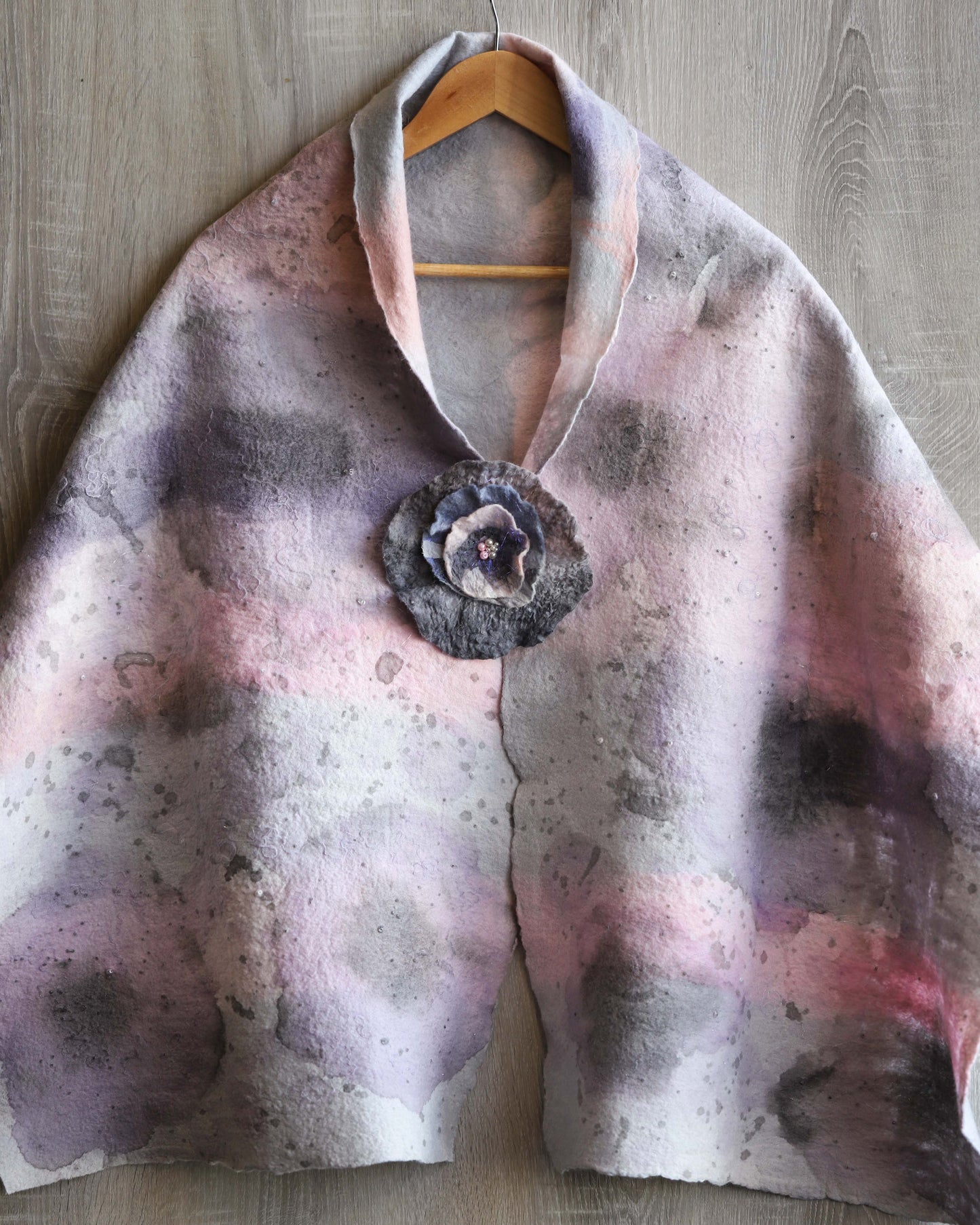 Lavendar Felted Stole