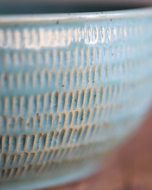 Carved Turquoise Bowl