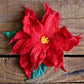 Felted Poinsettia Pin