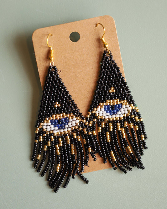 Evil Eye Beaded Earrings