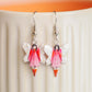 Pink Fairy Origami Earrings