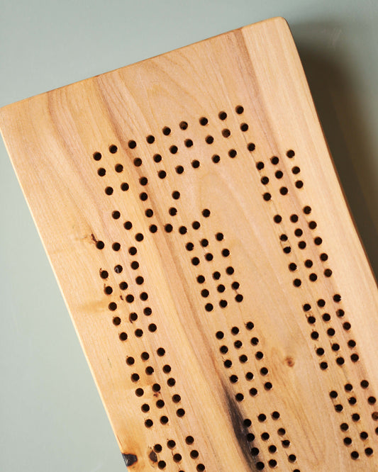 Spalted Birch Cribbage Board