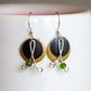 Black, Gold, and Green Earrings