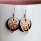 Black, Pink, & Gold Earrings