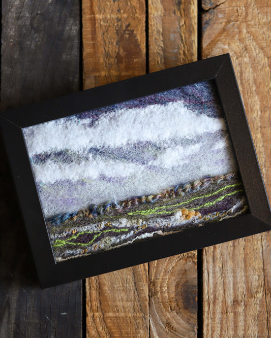 Black Framed Felted Landscape