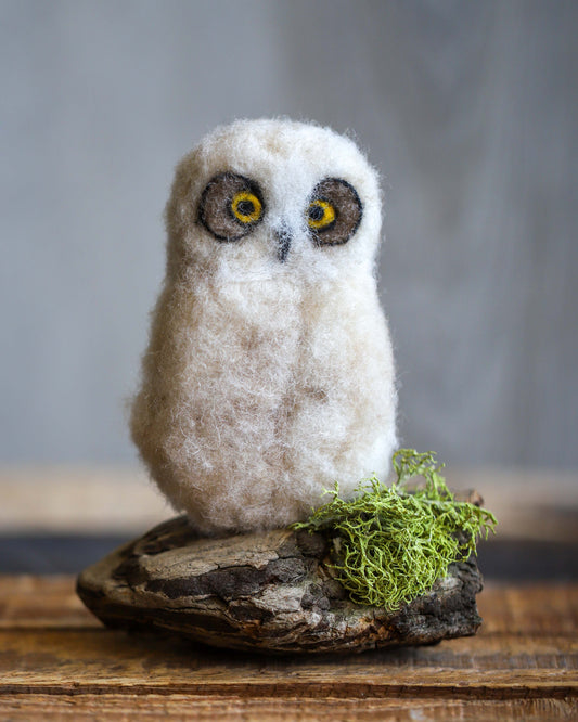 Felted Great Horn Owl