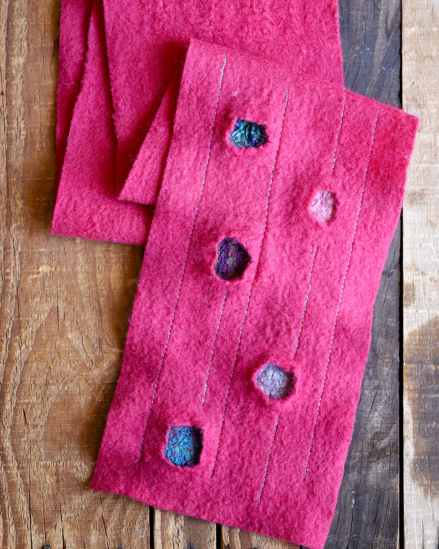 Pink Felted Scarf