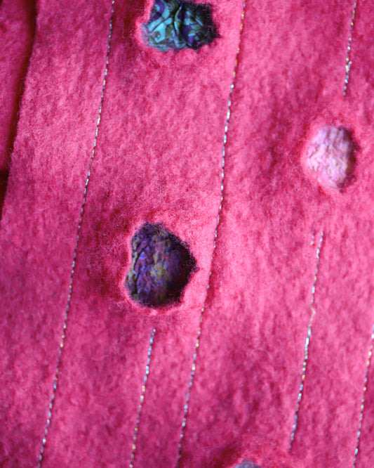 Pink Felted Scarf