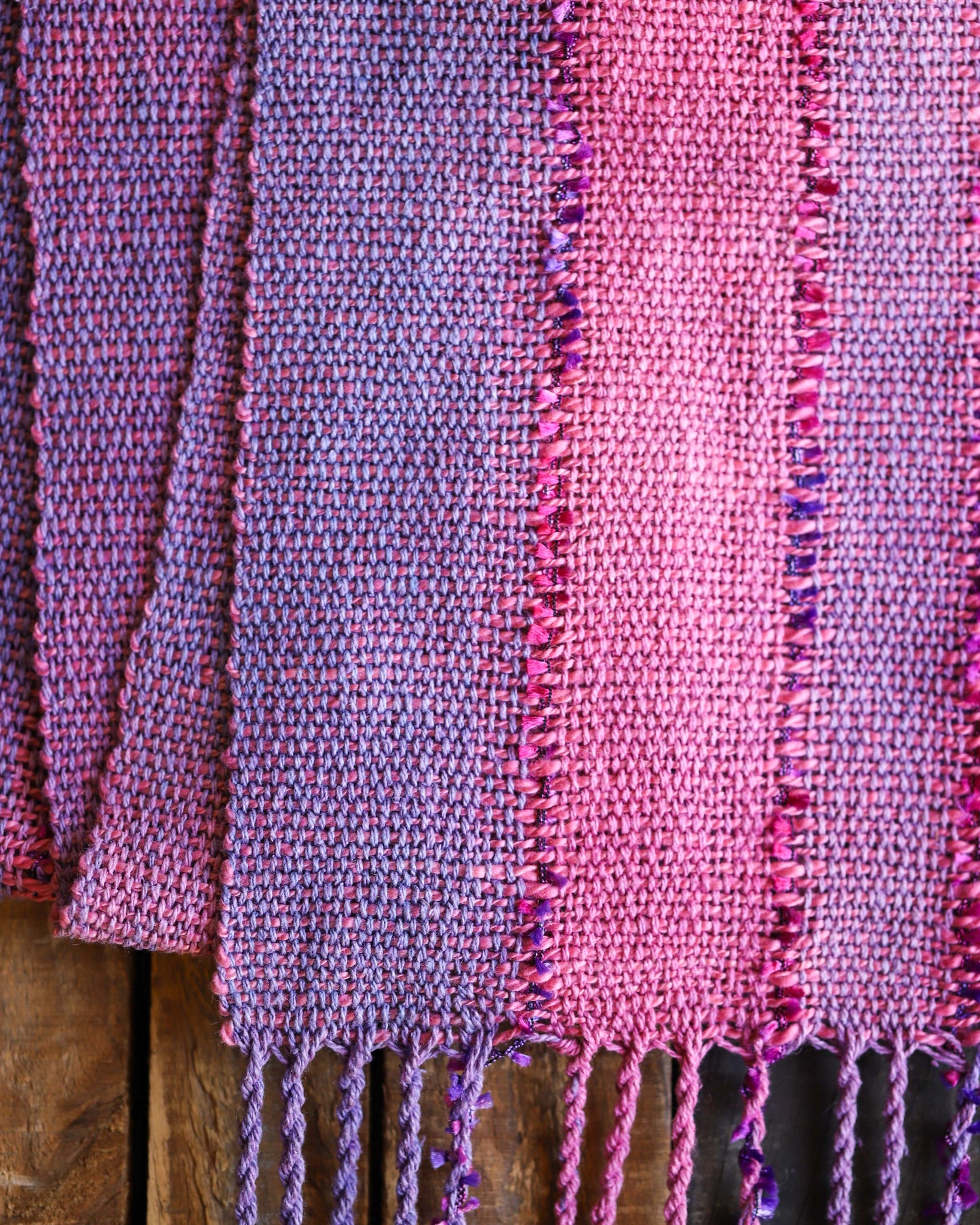 Pink & Purple Woven Scarf