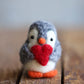 Valentine Penguin Holding Heart