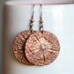 Copper Sand Dollar Earrings