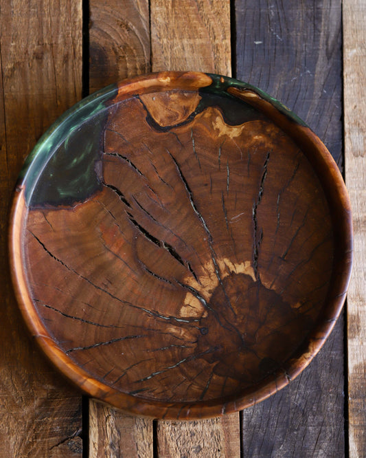 Applewood Green Epoxy Bowl