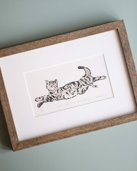 Can't You See I'm Busy Framed Print
