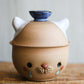 Light Brown Cat Two Bowls in One