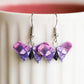 Purple Butterfly Origami Earrings