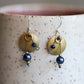 Gold and Blue Earrings