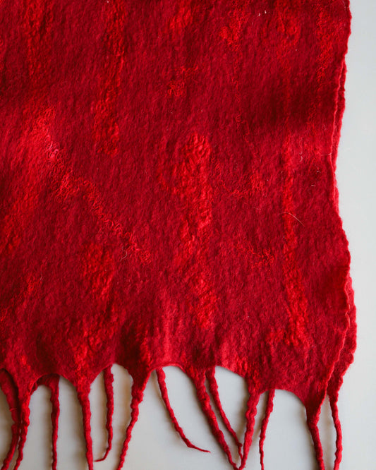 Red Nano-Felted Scarf