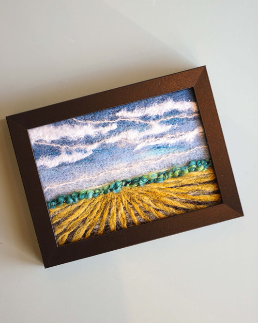Black Framed Felted Landscape