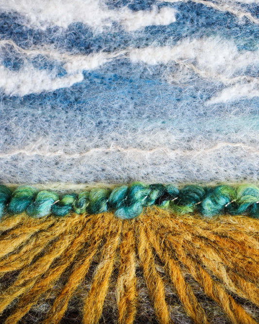Black Framed Felted Landscape