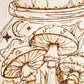 Mushroom Jar Pyrography