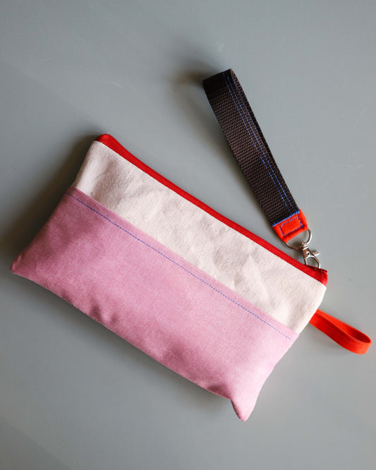 Zippered Pouch & Wristlet Set
