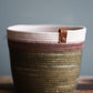 Dark Green & Natural Rope Basket